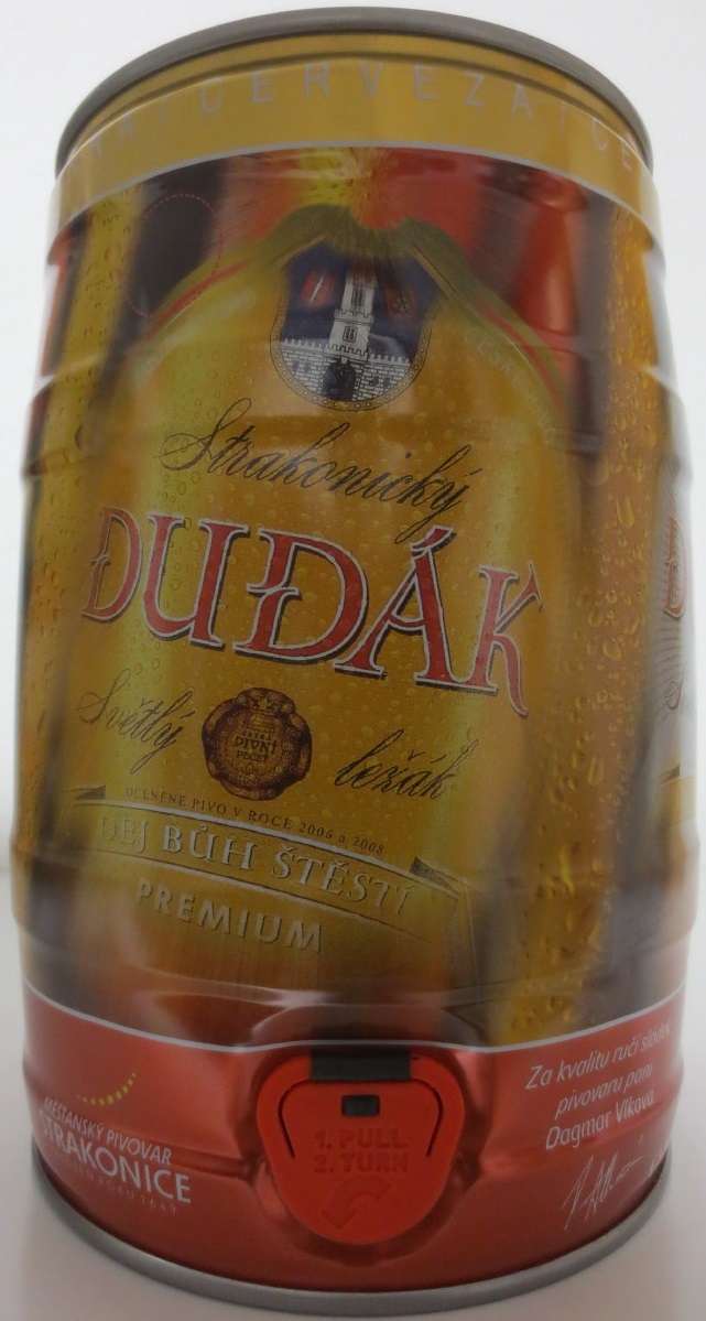 Strakonický DUDÁK Světlý ležák DEJ BŮH ŠTĚSTÍ PREMIUM 