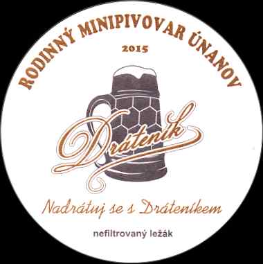 RODINNÝ MINIPIVOVAR ÚNANOV Dráteník Nadrátuj se s Dráteníkem nefiltrovaný ležák (PTMP-K-a) 