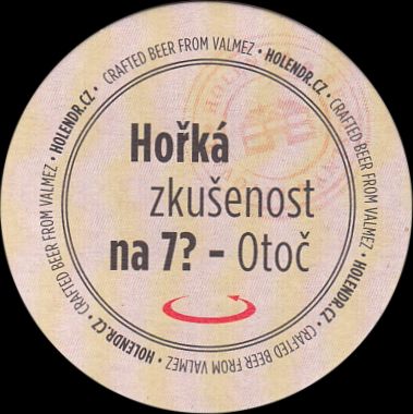 BREWERY HOLENDR SINCE 2015 (Hořká) (PTMP-K-ab)