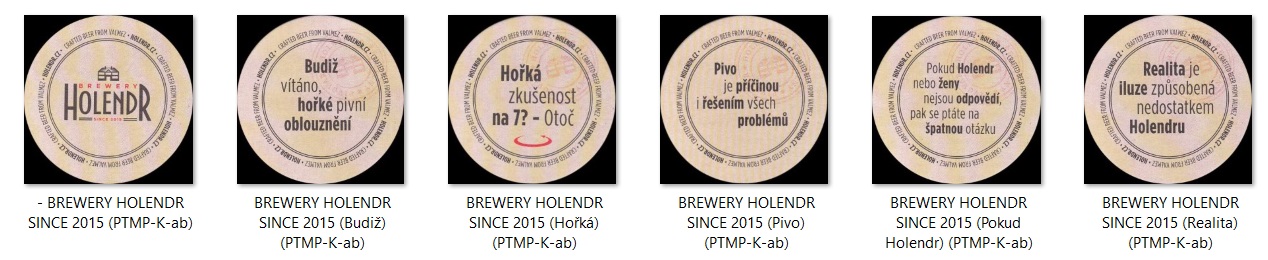 BREWERY HOLENDR SINCE 2015 (celá série 5ks) (PTMP-K-ab)