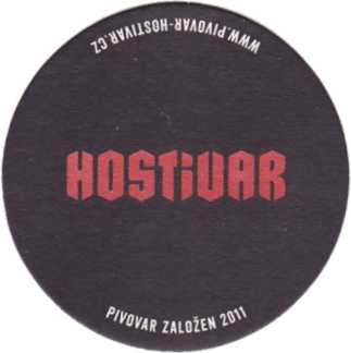 HOSTIVAR PIVOVAR ZALOŽEN 2011 WWW.PIVOVAR-HOSTIVAR.CZ (černý) (PTMP-K-a) - 90mm