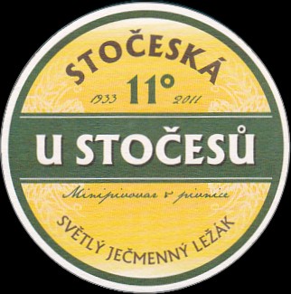 STOČESKÁ 11° U STOČESŮ Minipivovar a pivnice SVĚTLÝ JEČMENNÝ LEŽÁK (PTMP-Km-a) 