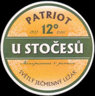 PATRIOT 12° U STOČESŮ Minipivovar a pivnice SVĚTLÝ JEČMENNÝ LEŽÁK (PTMP-Km-a) 