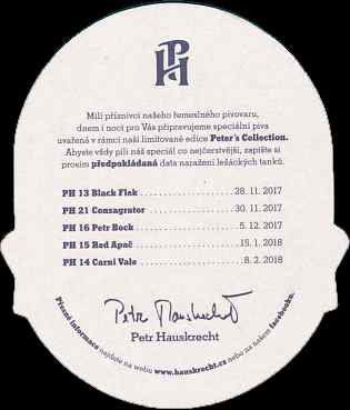 PARNÍ PIVOVAR PETR HAUSKRECHT & SPOL BRNO PH 28.11.2017-8.2.2018 (PTMP-S-ab)