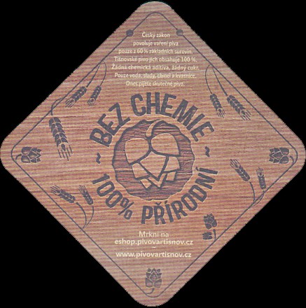 Tišnovské pivo BEZ CHEMIE 100% PŘÍRODNÍ (PTMP-Č-ab)
