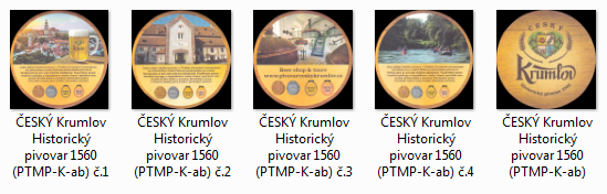 ČESKÝ Krumlov Historický pivovar 1560 (komletní série 4ks) (PTMP-K-ab)