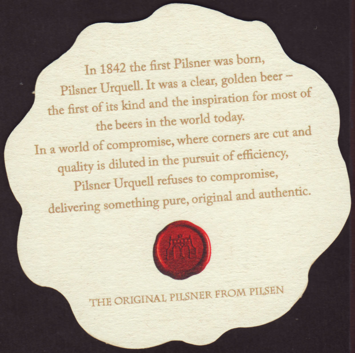 PLZEŇSKÝ PRAZDROJ OD ROKU 1842 THE ORIGINAL PILSNER FROM PILSEN (PTEX-S-ab)