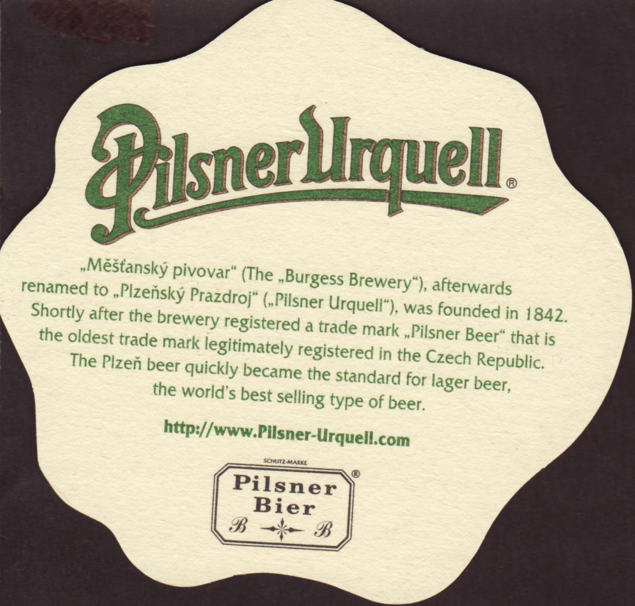 PLZEŇSKÝ PRAZDROJ OD ROKU 1842 Pilsner Urquell Pilsner Bier (PTEX-S-ab)