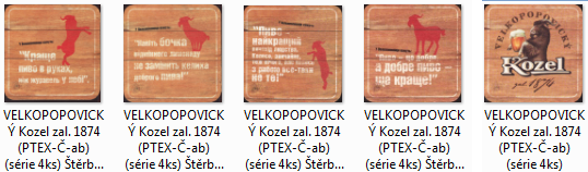 VELKOPOPOVICKÝ Kozel zal. 1874 (PTEX-Č-ab) (série 4ks)