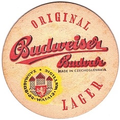 ORIGINAL Budvar LAGER MADE IN CZECHOSLOVAKIA (PTEX-K-ab)
