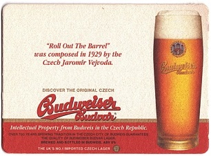 Budweiser Budvar Roll Out The Barrel (PTEX-S-ab)