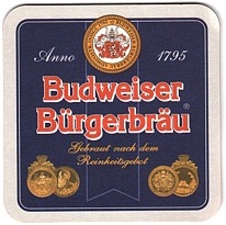 Budweiser Bürgerbräu Vařeno podle původní receptury Anno 1795 (PTEX-Č-ab)