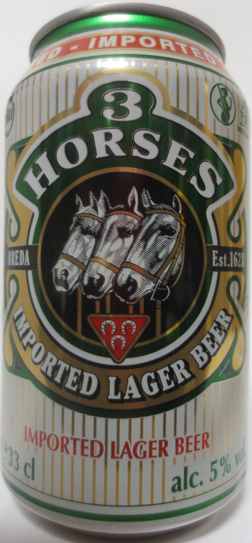 3 HORSES IMPORTED LAGER BEER (33cl) (B/O)