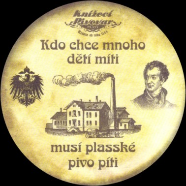 Knížecí Pivovar PLASY Kdo chce mnoho dětí míti musí plasské pivo píti (PTMP-K-ab)