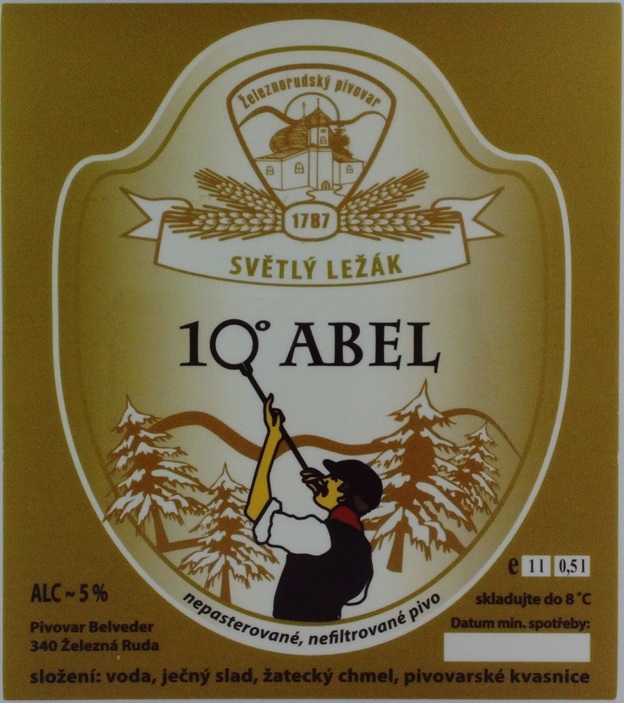 10° ABEL SVĚTLÝ LEŽÁK (0,5L+1L) (Železná Ruda) (S)