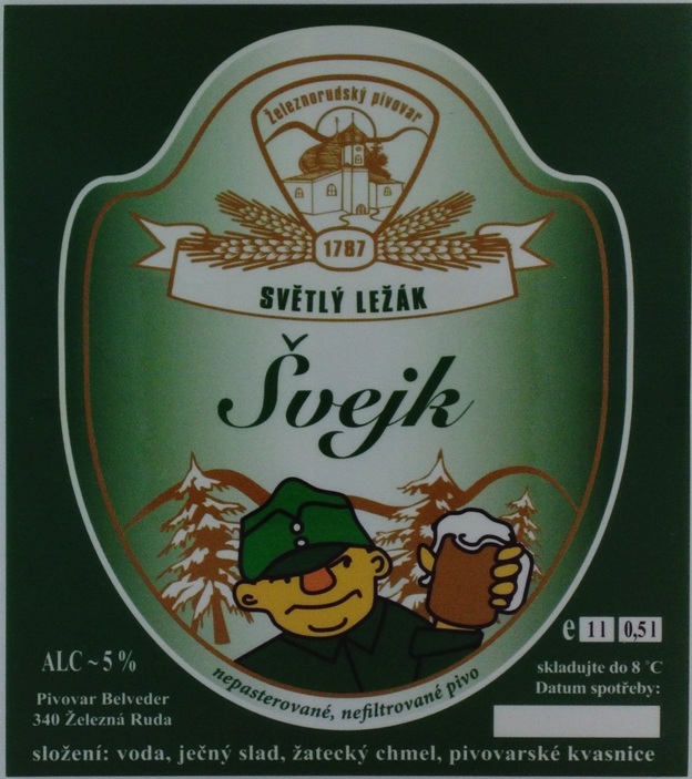 Švejk SVĚTLÝ LEŽÁK (0,5L+1L) (Železná Ruda) (S)