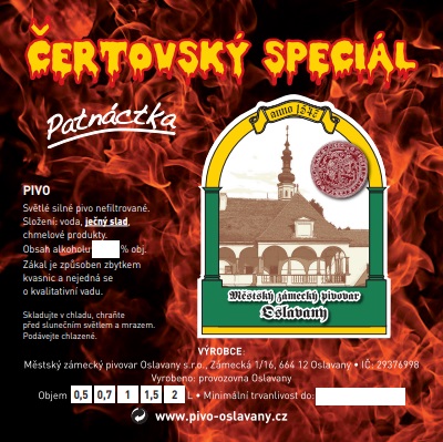 ČERTOVSKÝ SPECIÁL Patnáctka (0,5L-2L) (Městský-Oslavany) (S)