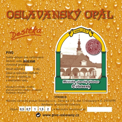OSLAVANSKÝ OPÁL Desítka (0,5L-2L) (Městský-Oslavany) (S)