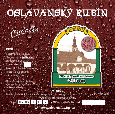 OSLAVANSKÝ RUBÍN Třináctka (0,5L-2L) (Městský-Oslavany) (S)