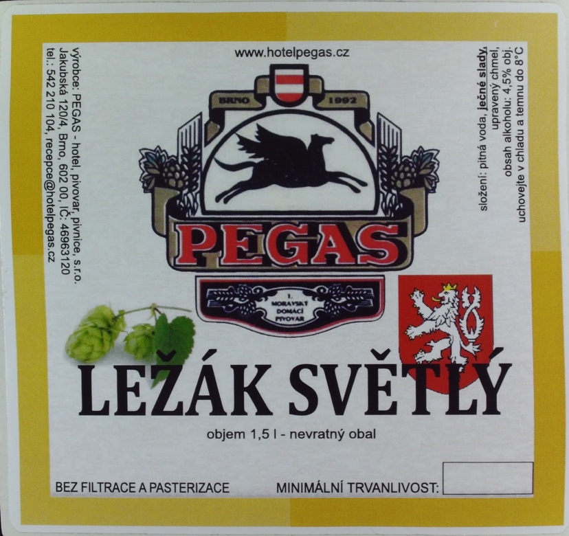 PEGAS SVĚTLÝ LEŽÁK (1,5L) (Pegas-Brno) (S) č.2