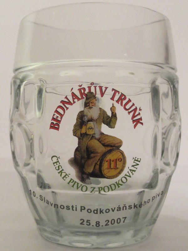 BEDNÁŘŮV TRUŇK ČESKÉ PIVO Z PODKOVÁNĚ 10. Slavnosti Podkováňského piva 25.8.2007 (0,5L)