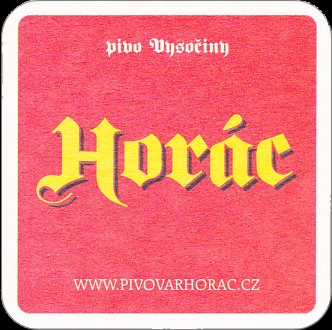 pivo Vysočiny Horác WWW.PIVOVARHORAC.CZ (červený) (PTMP-Č-a) 