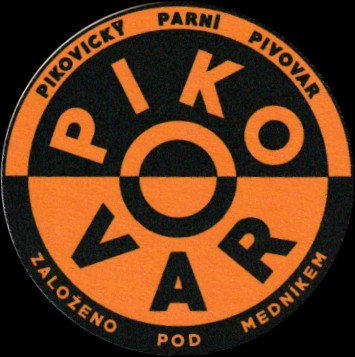 PIKOVICKÝ PARNÍ PIVOVAR PIKOVAR ZALOŽENO POD MEDNÍKEM (oranžovo-černý) (PTMP-K-a)