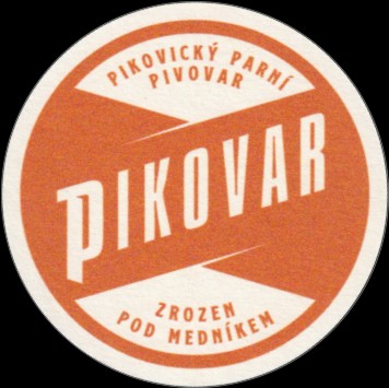 PIKOVICKÝ PARNÍ PIVOVAR PIKOVAR ZROZEN POD MEDNÍKEM (hnědo-bílý) (PTMP-K-a)