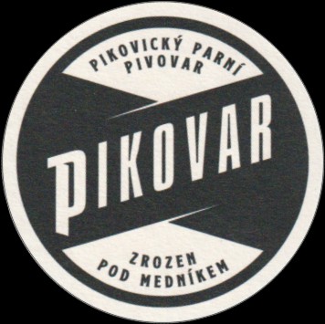 PIKOVICKÝ PARNÍ PIVOVAR PIKOVAR ZROZEN POD MEDNÍKEM (černo-bílý) (PTMP-K-a)