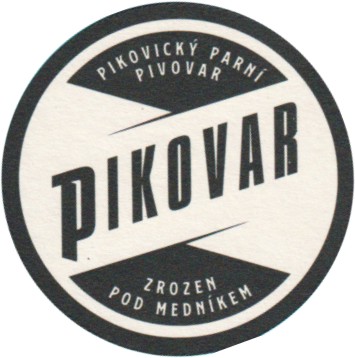 PIKOVICKÝ PARNÍ PIVOVAR PIKOVAR ZROZEN POD MEDNÍKEM (bílo-černý) (PTMP-K-a)