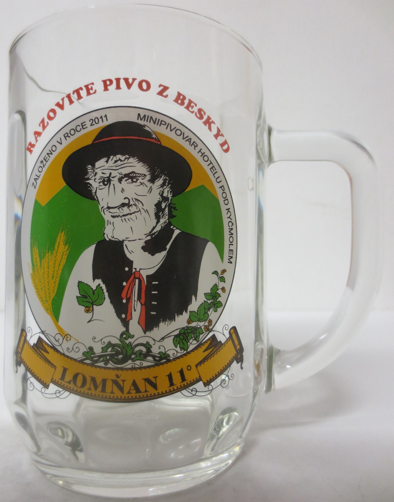 LOMŇAN 11° RAZOVITE PIVO Z BESKYD (červený nápis nahoře) (0,5L) Praha č.1