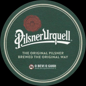 Pilsner Urquell THE ORIGINAL PILSNER BREWED THE ORIGINAL WAY O BEVI O GUIDI (PTEX-K-ab)