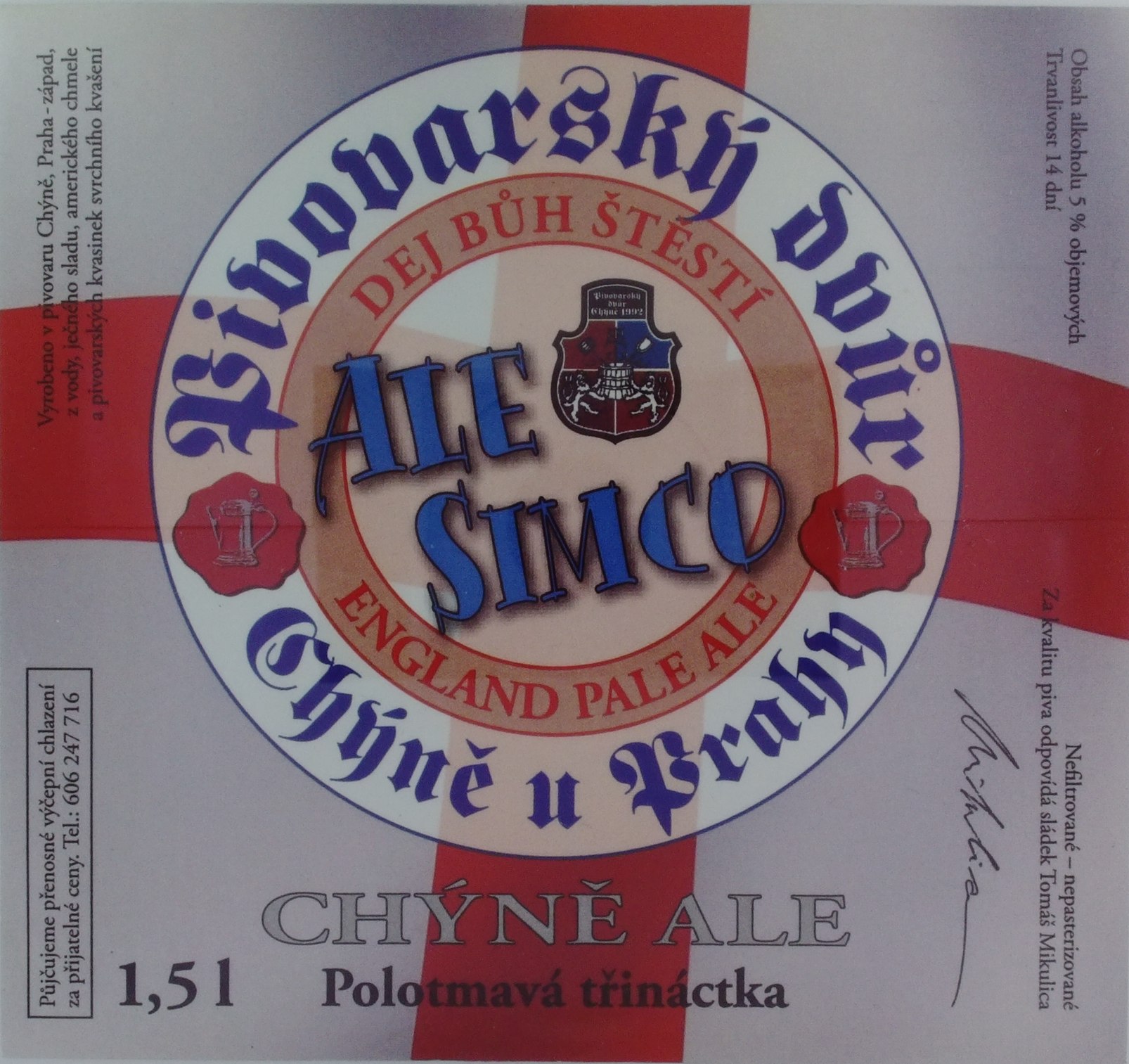ALE SIMCO CHÝNĚ ALE Polotmavá třináctka (Chýně) (S) č.1