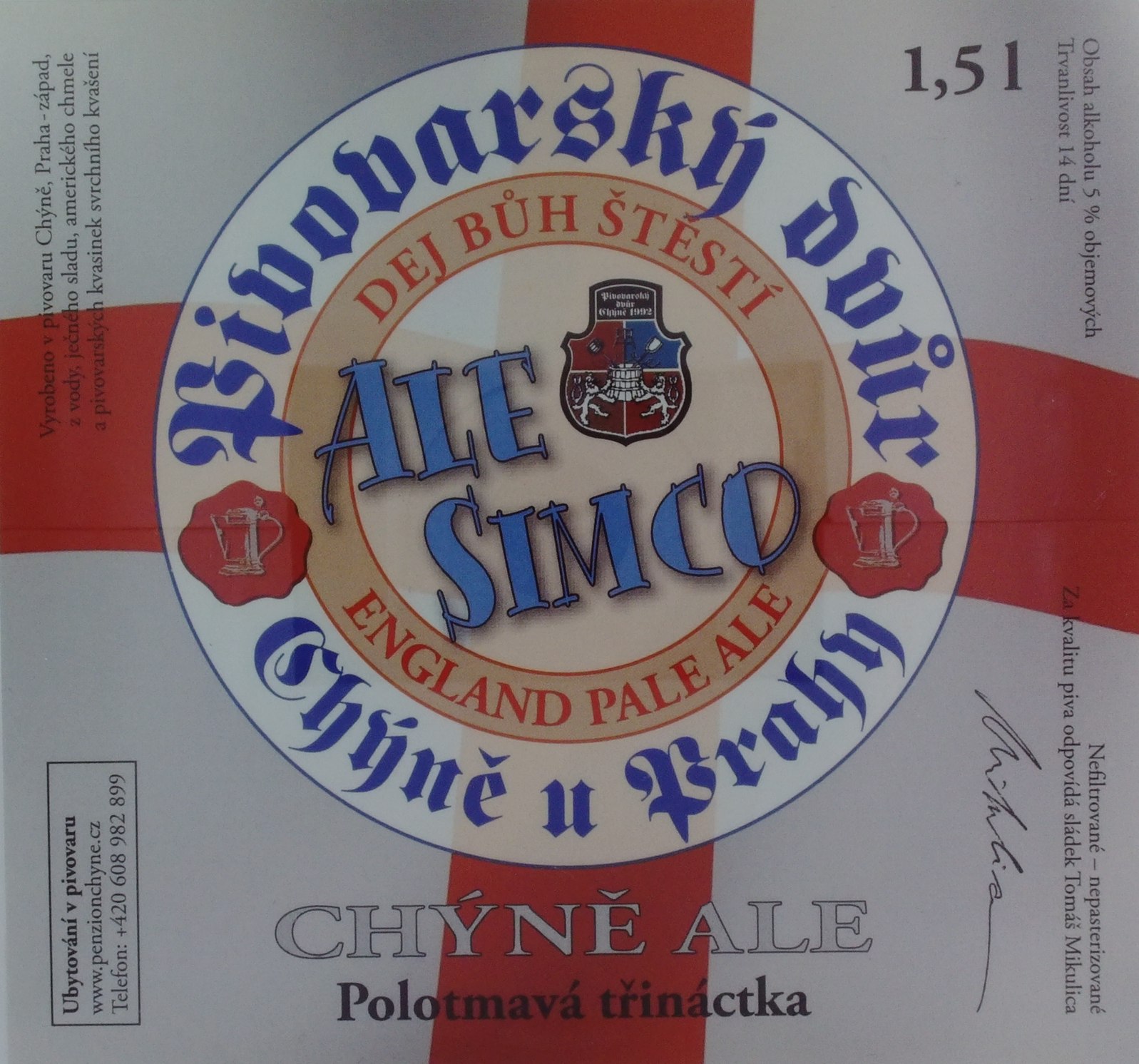 ALE SIMCO CHÝNĚ ALE Polotmavá třináctka (Chýně) (S) č.2