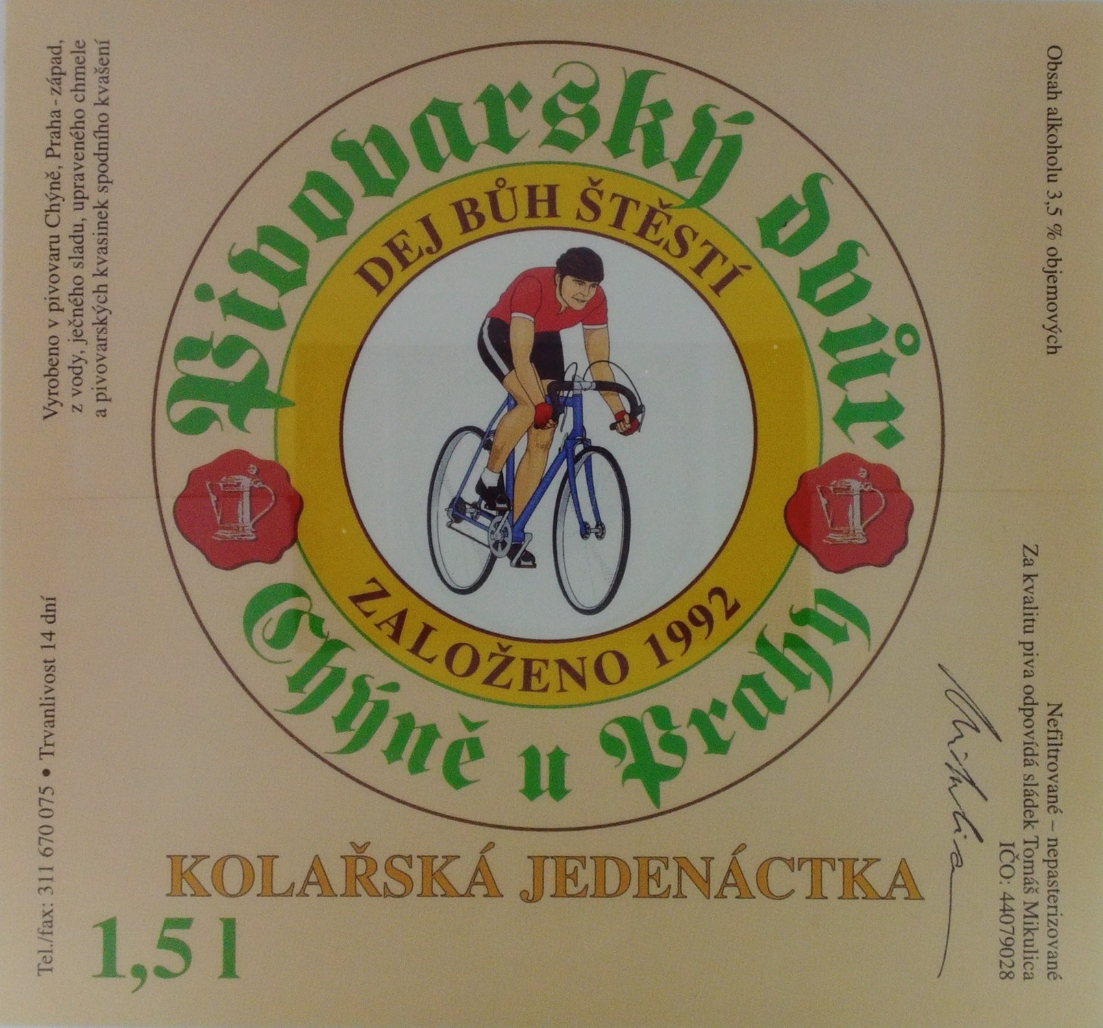 KOLAŘSKÁ JEDENÁCTKA (Chýně) (S) č.1