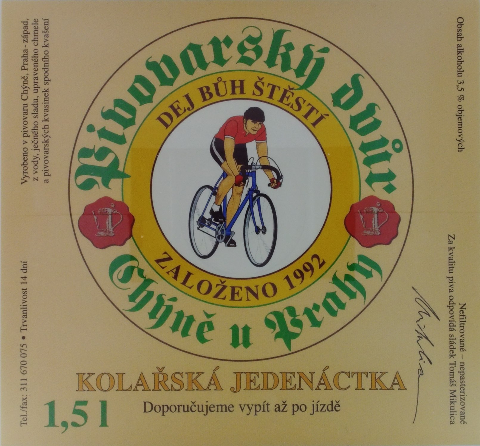 KOLAŘSKÁ JEDENÁCTKA (Chýně) (S) č.2