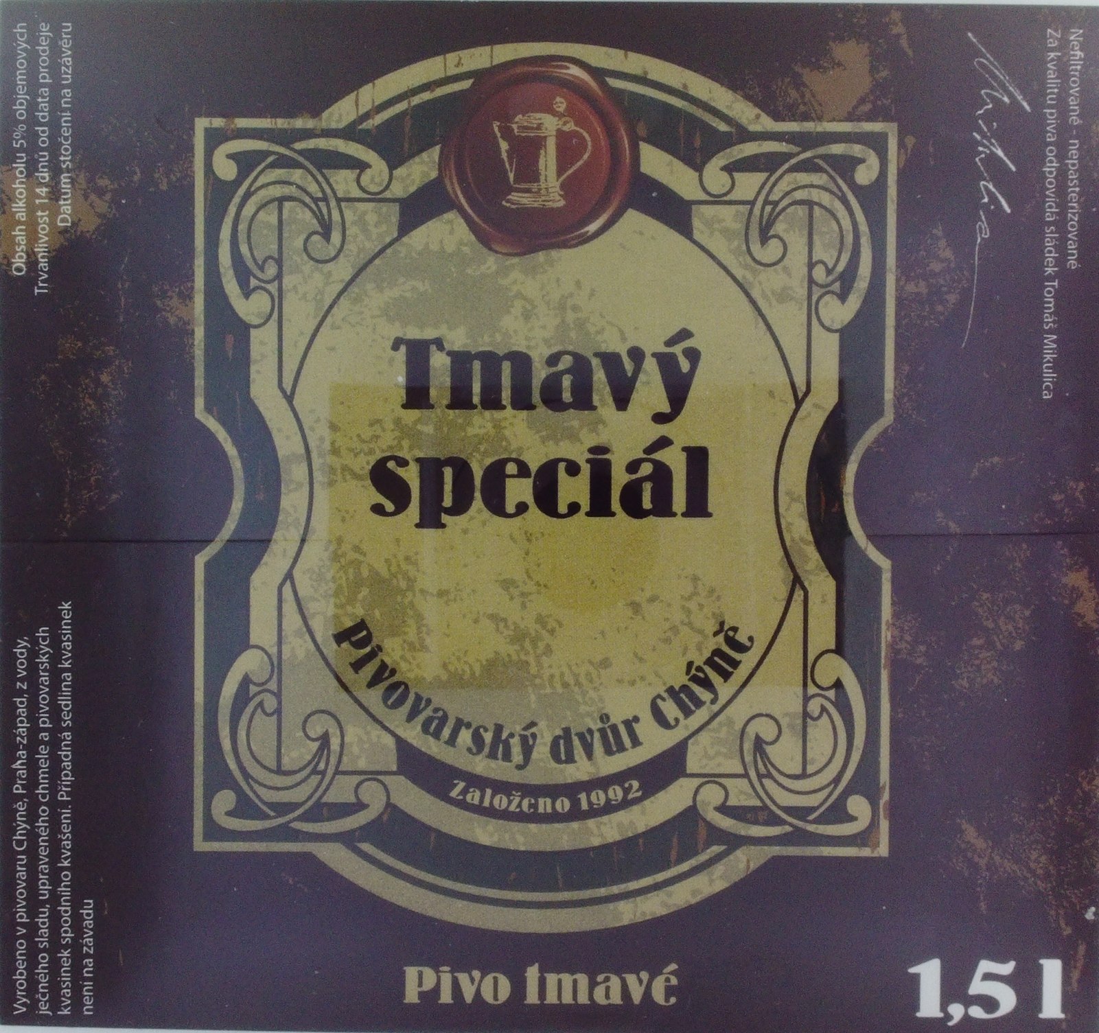 Tmavý speciál Pivo tmavé (Chýně) (S)