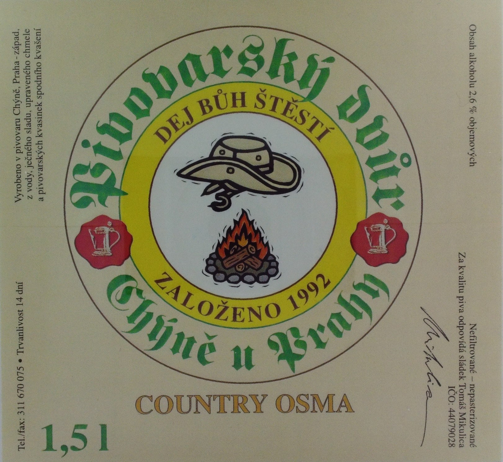 COUNTRY OSMA (Chýně) (s)