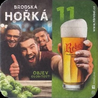 Rebel HAVLÍČKOBRODSKÉ PIVO 1834 BRODSKÁ HOŘKÁ 11 (PTVP-Č-ab)