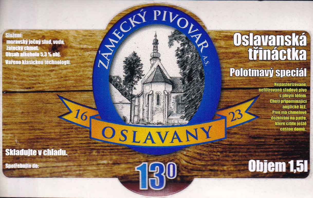 ZÁMECKÝ PIVOVAR OSLAVANY A.S. 13° (1,5L) (S)
