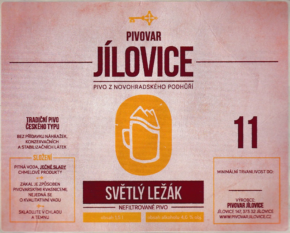 PIVOVAR JÍLOVICE 11 SVĚTLÝ LEŽÁK (1,5L) (S)
