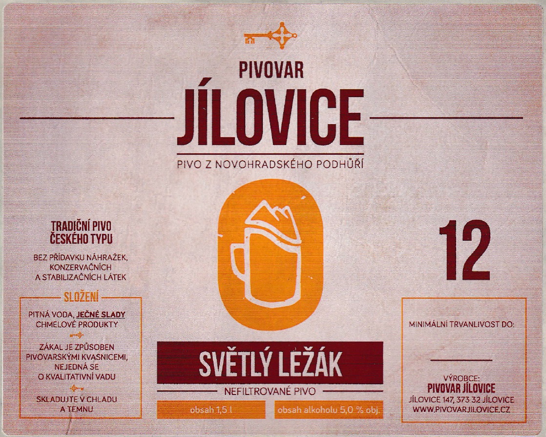 PIVOVAR JÍLOVICE 12 SVĚTLÝ LEŽÁK (1,5L) (S)