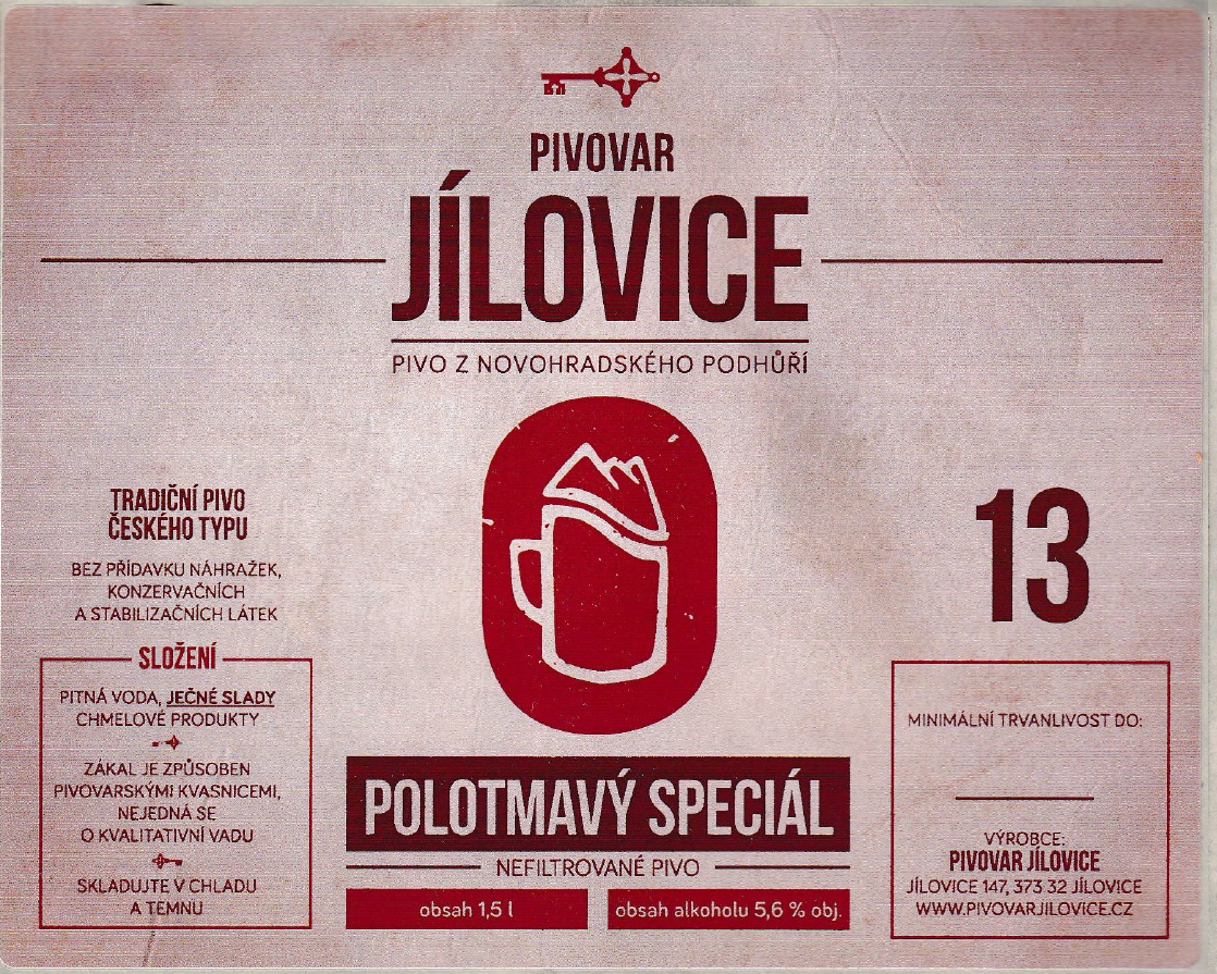 PIVOVAR JÍLOVICE 13 POLOTMAVÝ SPECIÁL (1,5L) (S)