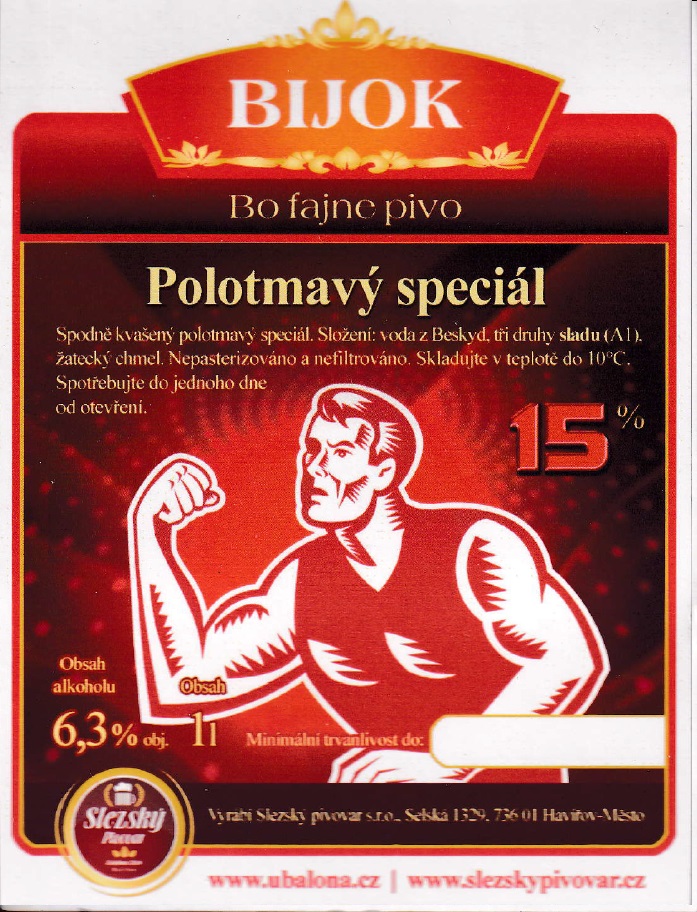 BIJOK Polotmavý speciál 15% (1L) (S)