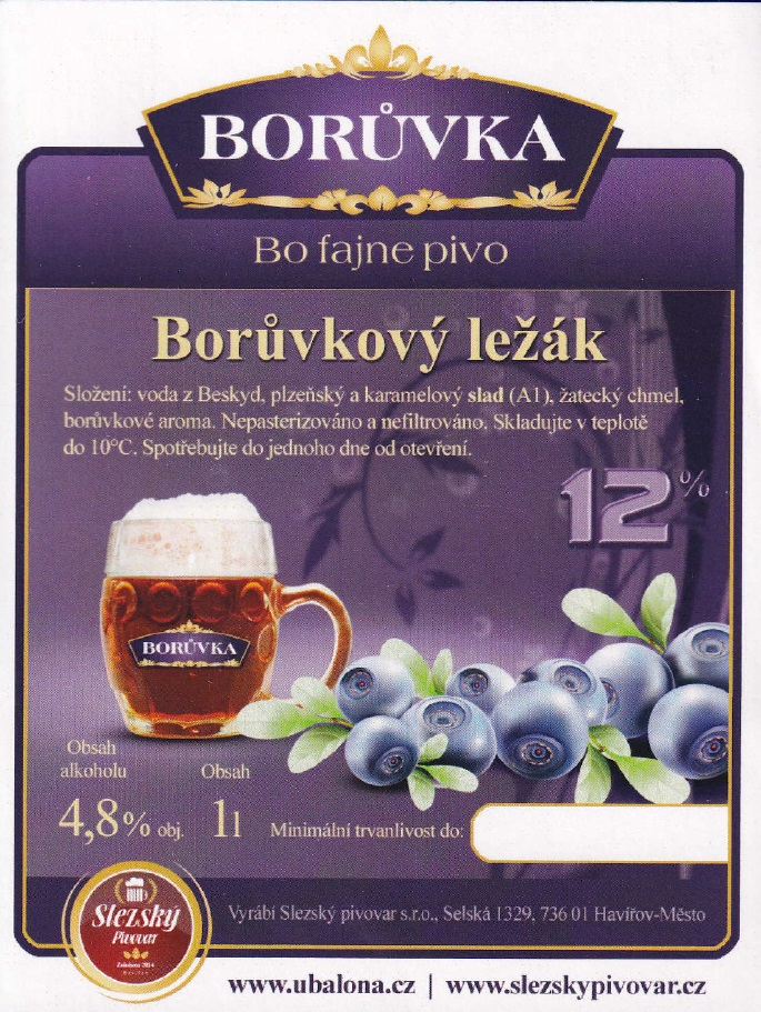 BORŮVKA Borůvkový ležák 12% (1L) (S)