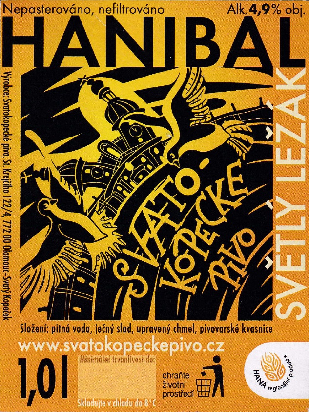 SVATO-KOPECKÉ PIVO HANIBAL SVĚTLÝ LEŽÁK (1L) (Olomuc Svatokopecký) (S) č.2