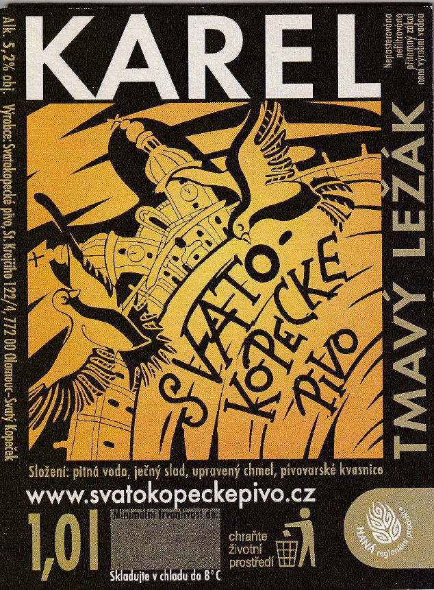 SVATO-KOPECKÉ PIVO KAREL TMAVÝ LEŽÁK (1,0L) (Olomouc Svatokopecký) (S)