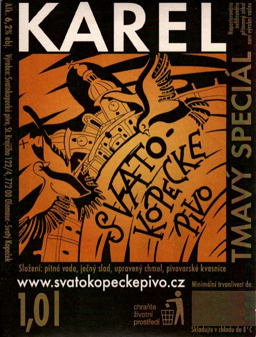SVATO-KOPECKÉ PIVO KAREL TMAVÝ SPECIÁL (1,0L) (Olomouc Svatováclavský) (S) č.1