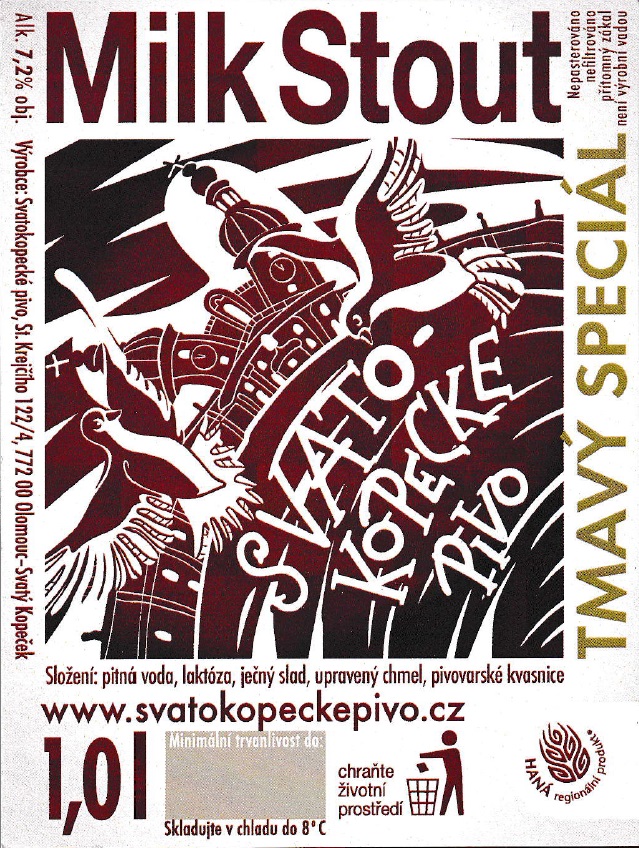 SVATO-KOPECKÉ PIVO Milk Stout TMAVÝ SPECIÁL (1,0L) Olomouc Svatokppecký) (S)