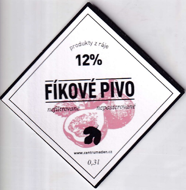 12% FÍKOVÉ PIVO nefiltrované nepasterizované www.centrumeden.cz (Bystřice n. P. Eden) (0,3L) (S)